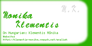 monika klementis business card
