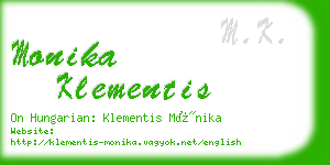 monika klementis business card